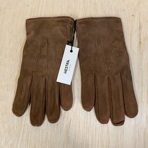 NEW! Hestra Men's 8.5 • Hairsheep Sheepskin Leather • Wool Lined • Sueded